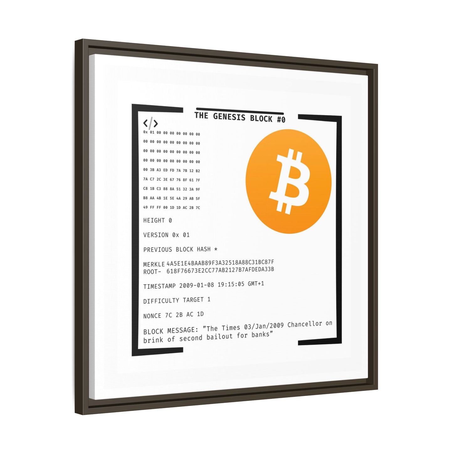 + Satoshi Genesis Block #0 +